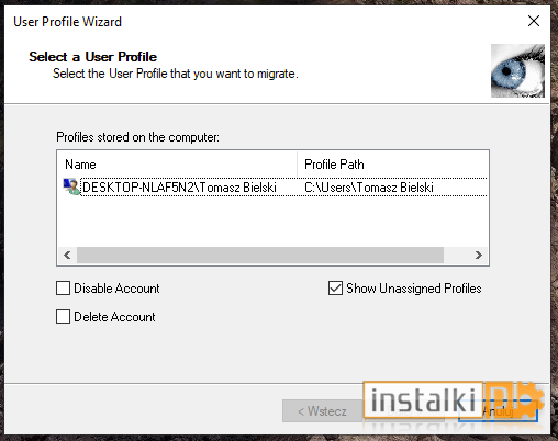 User Profile Wizard